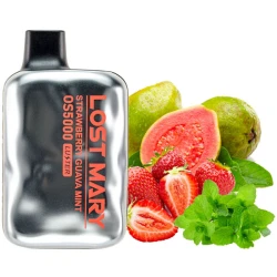 Одноразовая электронная сигарета Lost Mary OS Strawberry Guava Mint (Клубника Гуава Мята) (5000 Затяжек)