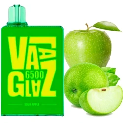 Одноразовая электронная сигарета VAAL Glaz Sour Apple (Сауэр Яблоко) (6500 Затяжек)