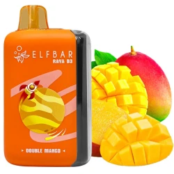 Одноразовая электронная сигарета Elf Bar Raya D3 Double Mango (Дабл Манго) (25000 Затяжек)