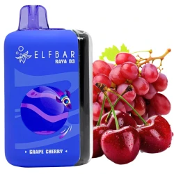 Одноразовая электронная сигарета Elf Bar Raya D3 Grape Cherry (Виноград Вишня) (25000 Затяжек)