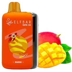 Одноразовая электронная сигарета Elf Bar Raya D3 Mango (Манго) (25000 Затяжек)