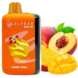 Одноразовая электронная сигарета Elf Bar Raya D3 Mango Peach (Манго Персик) (25000 Затяжек)