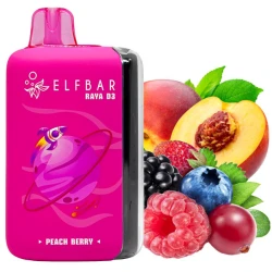 Одноразовая электронная сигарета Elf Bar Raya D3 Peach Berry (Персик Ягоды) (25000 Затяжек)