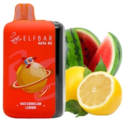Одноразовая электронная сигарета Elf Bar Raya D3 Watermelon Lemon (Арбуз Лимон) (25000 Затяжек)