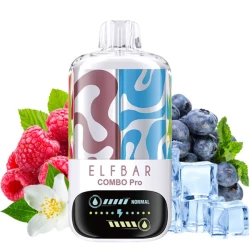 Одноразовая электронная сигарета Elf Bar Combo Pro Jasmine Raspberry & Blueberry Ice (Жасмин Малина & Черника Лед) (30000 Затяжек)