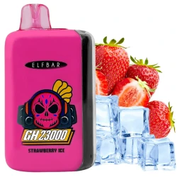 Одноразовая электронная сигарета Elf Bar GH Strawberry Ice (Клубника Лед) (23000 затяжек) (2% Nic)