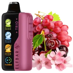 Одноразовая электронная сигарета Elf Bar Trio Sakura Grape (Сакура Виноград) (40000 Затяжек)