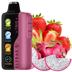 Одноразовая электронная сигарета Elf Bar Trio Sour Strawberry Dragonfruit (Сауэр Строуберри Драгонфрут) (40000 Затяжек)