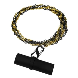 Персональный мундштук в упаковке Personalka Silicone Pro Chain SP007 (Черный с золотым)