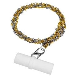Персональный мундштук в упаковке Personalka Silicone Pro Chain SP009 (Золотой с серебристым)