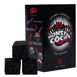Вугілля кокосове Monster Coco 1кг 72кубика в упаковці