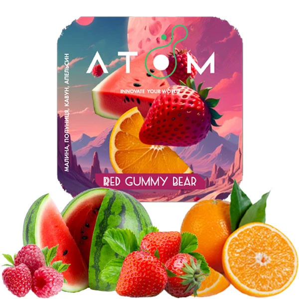 Табак Atom Red Gummy Bear (Рэд Гамми Бэр) 100 гр