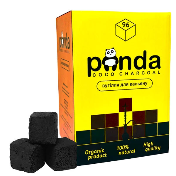 Вугілля кокосове Panda 1кг 96 кубиків в упаковці