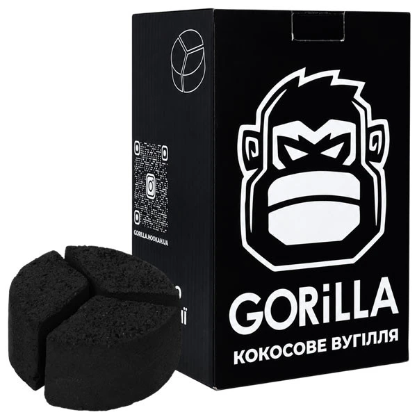 Вугілля кокосове Gorilla 1кг 72кубика під калауд в упаковці
