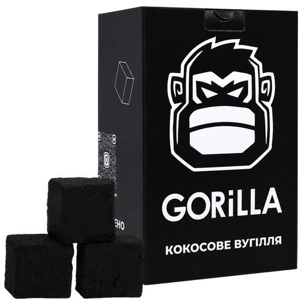 Вугілля кокосове Gorilla 1кг 72кубика в упаковці