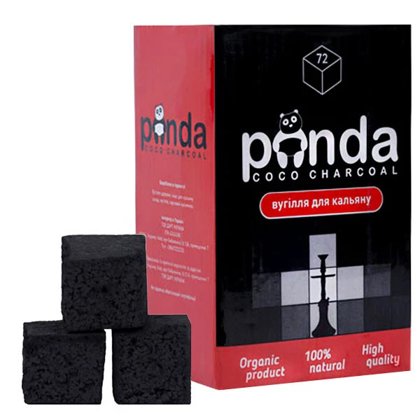 Вугілля кокосове Panda Cube XL 1кг 72кубика в упаковці